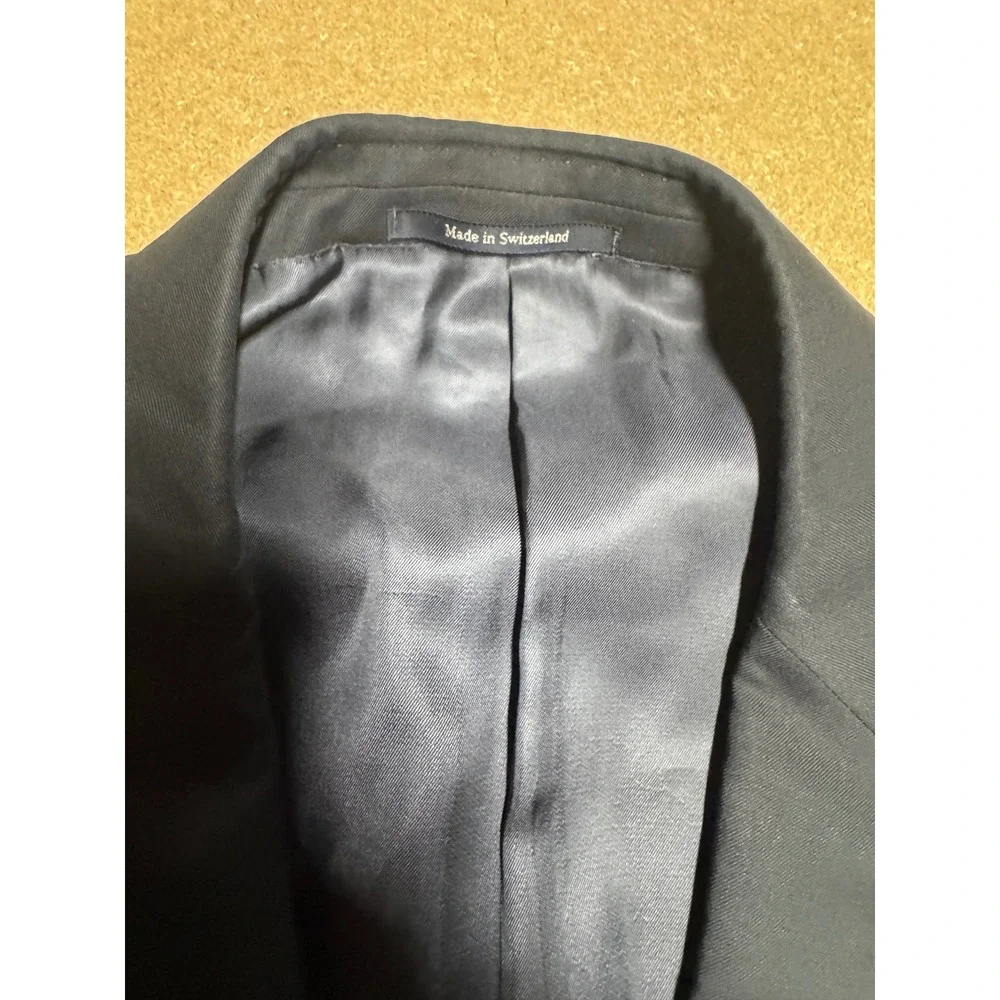 Ermenegildo Zegna Blazer Suit Jacket  Black‎ Made in Switzerland Size 56 L $500